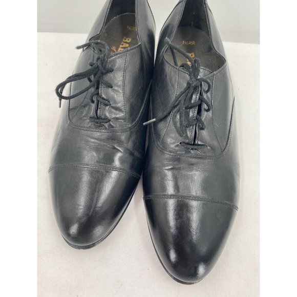 Bally Paloma Black Luxurious Leather Lace Up Oxford Cap Toe Dress Shoes Sz 10 E - Picture 2 of 12